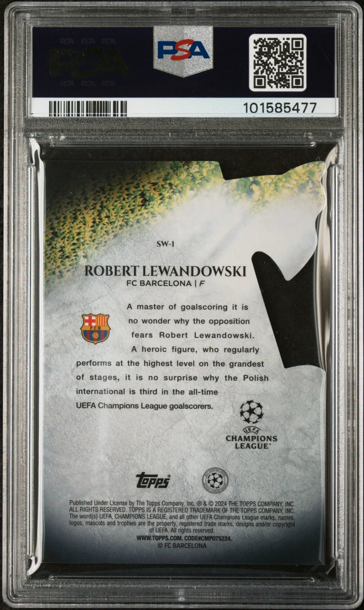 Robert Lewandowski PSA 9 Sword Cards 2023-24 23-24 Topps Merlin UCC 
