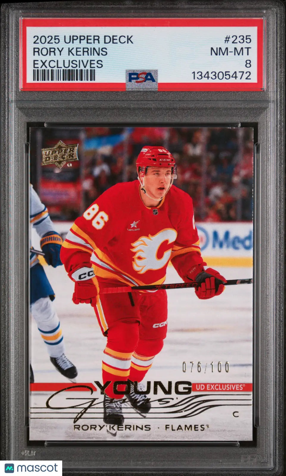 Rory Kerins Young Guns RC Rookie Exclusives /100 PSA 8 2025-26 Upper Deck 