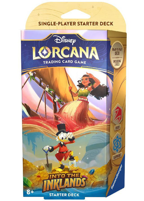Disney Lorcana Into The Inklands Ruby & Sapphire Starter Deck