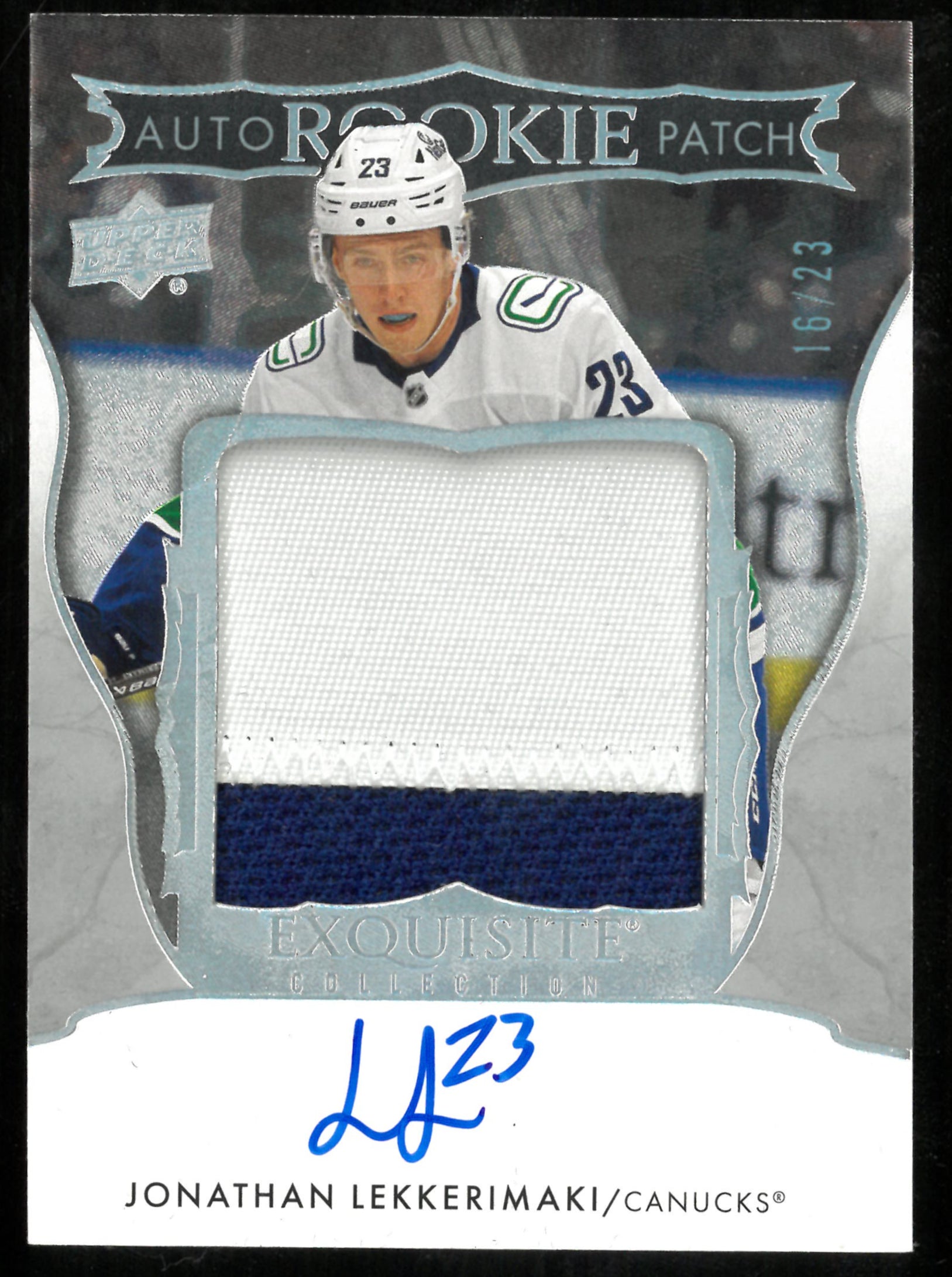 2024-25 UD The Cup Exquisite Auto Rookie Patch Jonathan Lekkerimaki /23