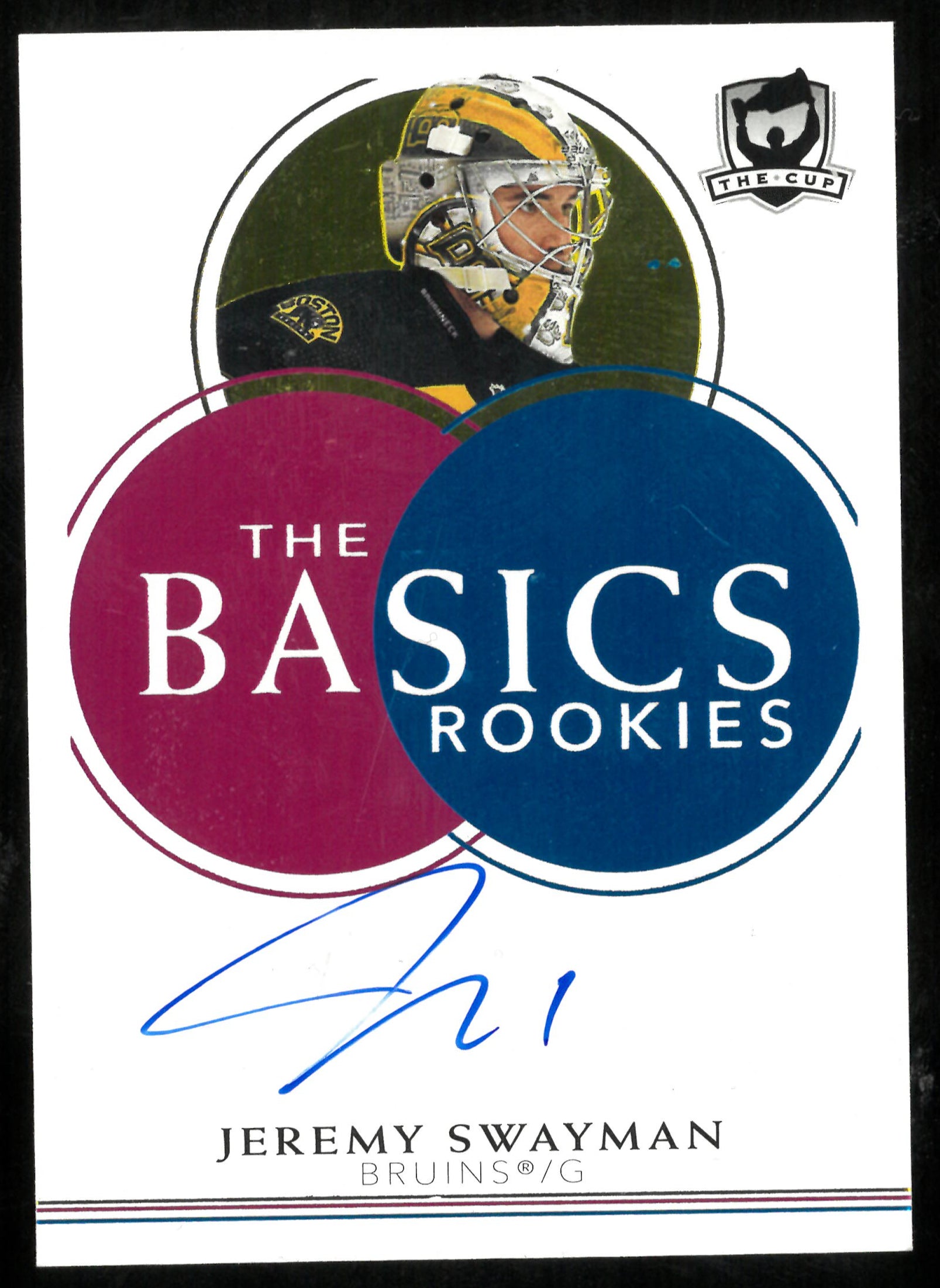2021-22 UD The Cup The Basics Rookies Auto Jeremy Swayman