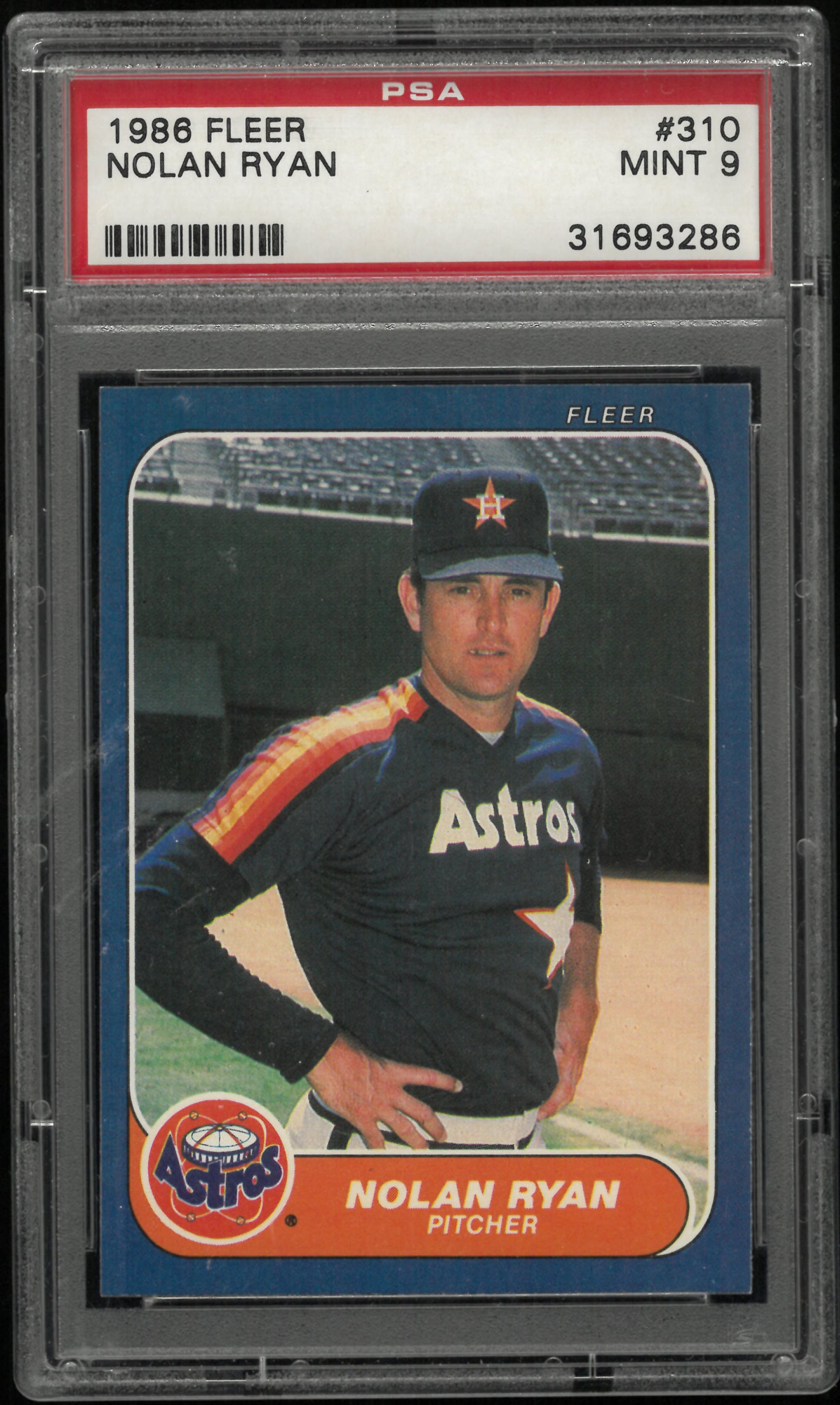 1986 Fleer Nolan Ryan PSA 9