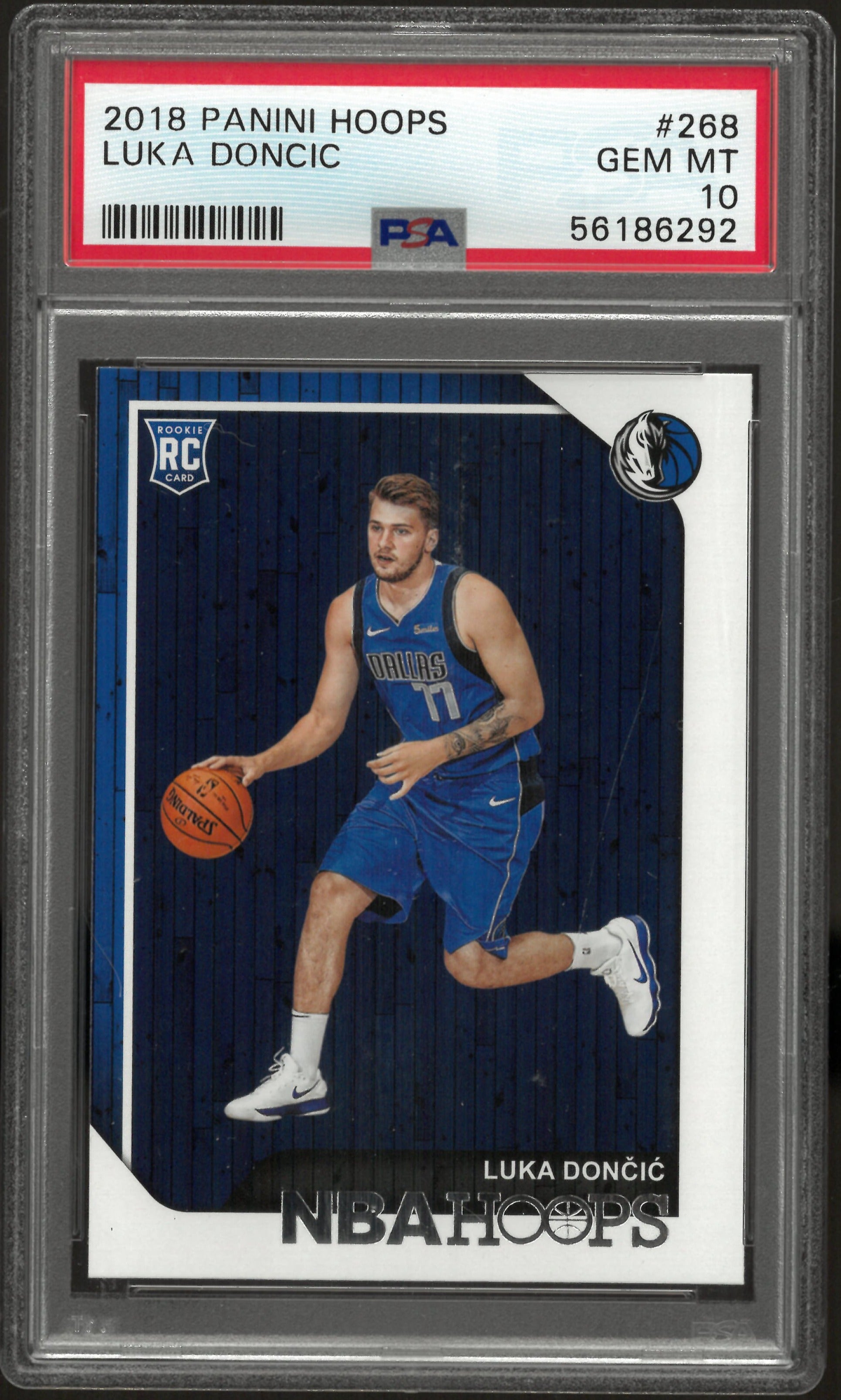 2018 Panini Hoops Basketball Luka Doncic RC Rookie #268 PSA 10