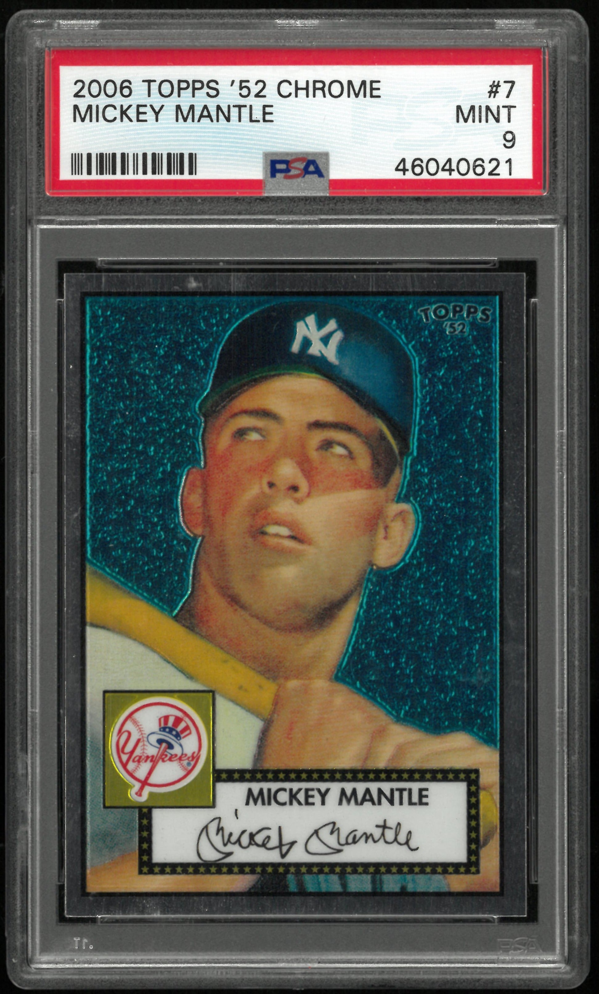 2006 Topps Baseball '52 Chrome Mickey Mantle #7 PSA 9 /1952 Yankees