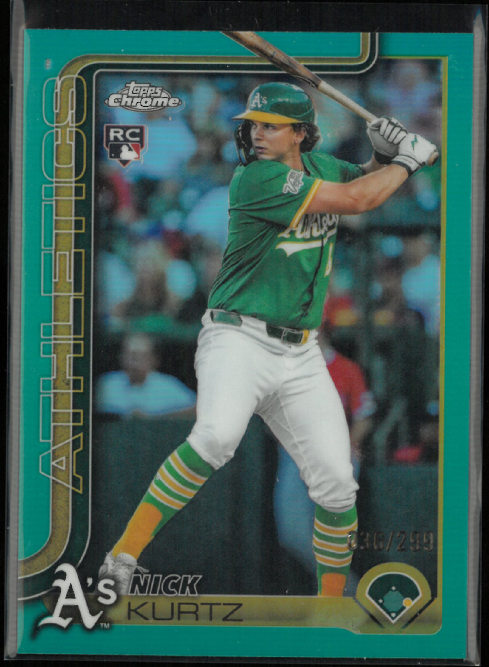 2025 Topps Chrome Rookie Nick Kurtz Teal /299 RC