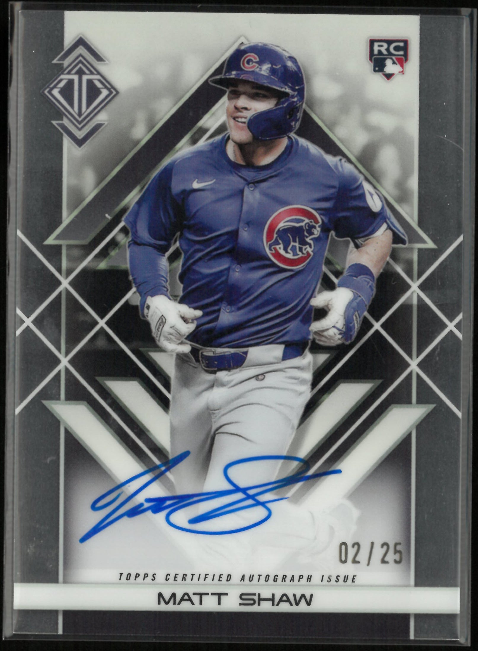 2025 Topps Transcendent Icons Chrome Rookie Autograph Matt Shaw Auto /25 RC