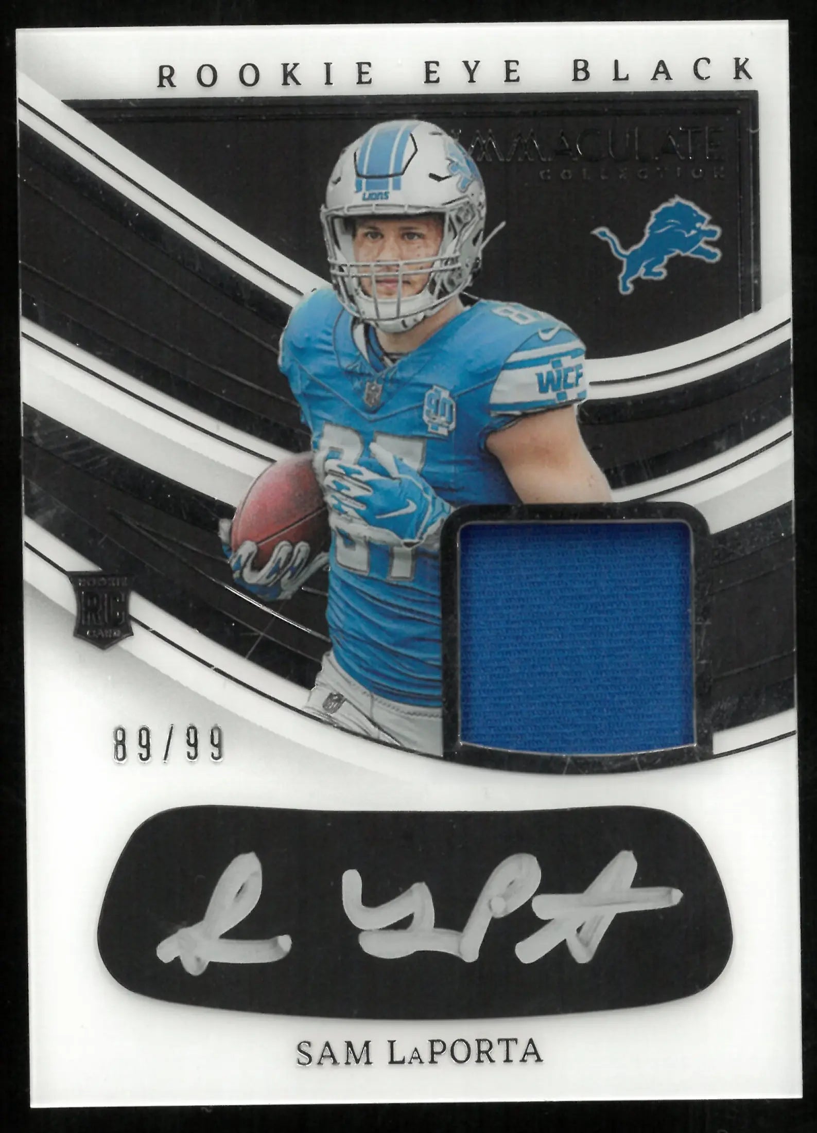 Sam LaPorta /99 Auto RC IMMACULATE 2023 Eye Black Rookie 
