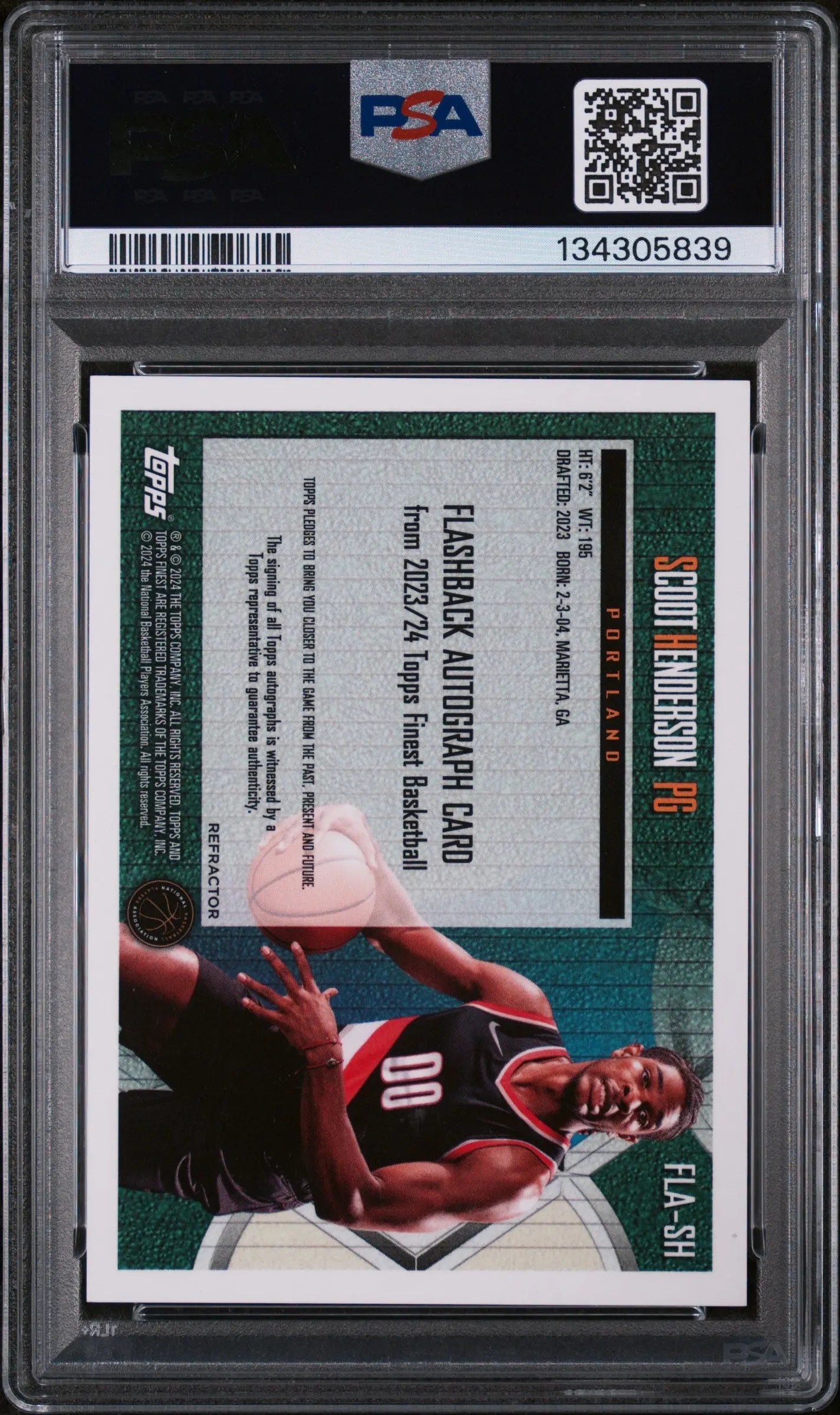 Scoot Henderson RC Rookie Refractor /50 PSA 10 Auto 2023-24 Topps Finest 