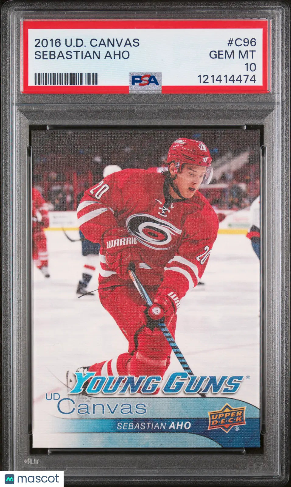 Sebastian Aho Young Guns Canvas PSA 10 2016-17 16-17 RC Rookie UD Upper Deck 