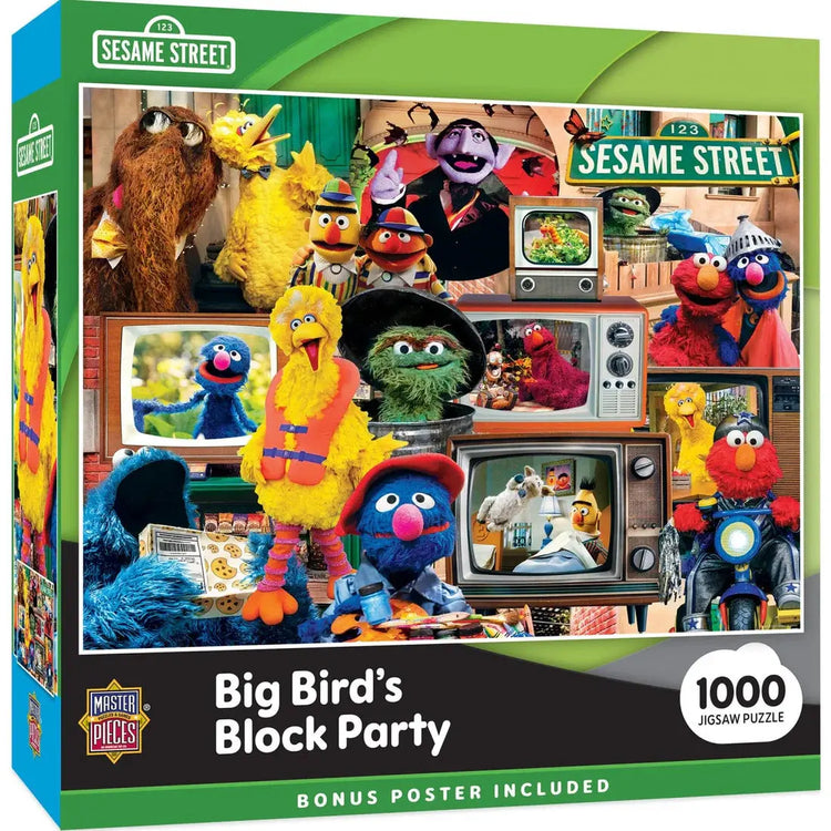 Sesame Street - Big Bird's Block Party 1000 Piece Jigsaw Puzzle 