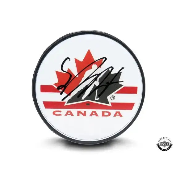 Shane Wright Autographed Team Canada Acrylic Hockey Puck 