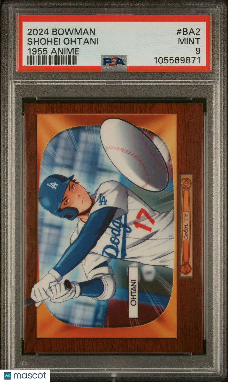 Shohei Ohtani 2024 Bowman 1955 Anime PSA 9 SSP SP Los Angeles Dodgers 