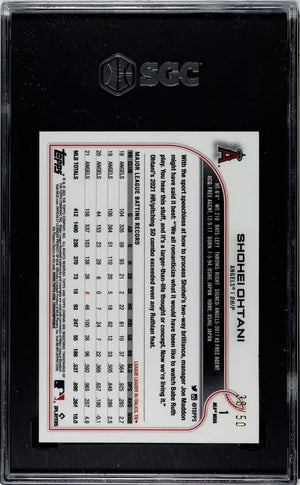 Shohei Ohtani Logofractor 2022 GOLD /50 SGC 8.5 Topps Chrome 