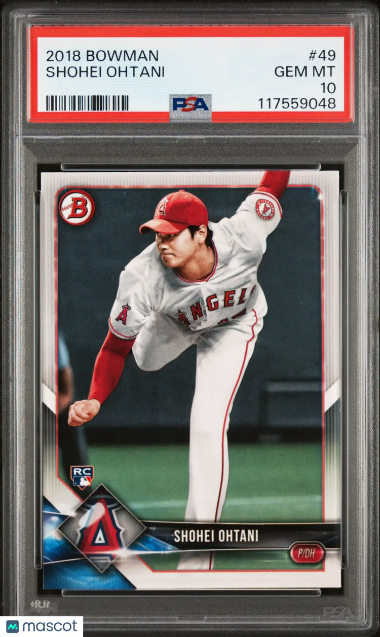 Shohei Ohtani PSA 10 2018 Bowman RC Rookie #49 Angels Japan 