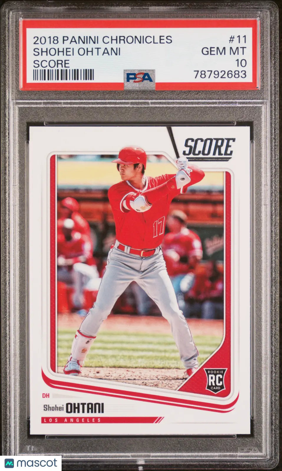 Shohei Ohtani RC Rookie PSA 10 2018 Panini Chronicles Score Batting 