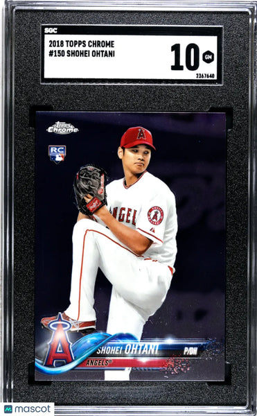 スポーツ選手 2018 Shohei Ohtani Topps Chrome PSA WBC Shohei Ohtani #150 SGC 10 RC 2018 Topps Chrome Rookie Pitching