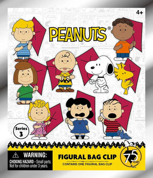 Snoopy 75th Series 3D Foam Bag Clips 