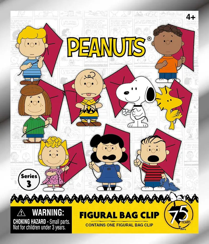 Snoopy 75th Series 3D Foam Bag Clips 