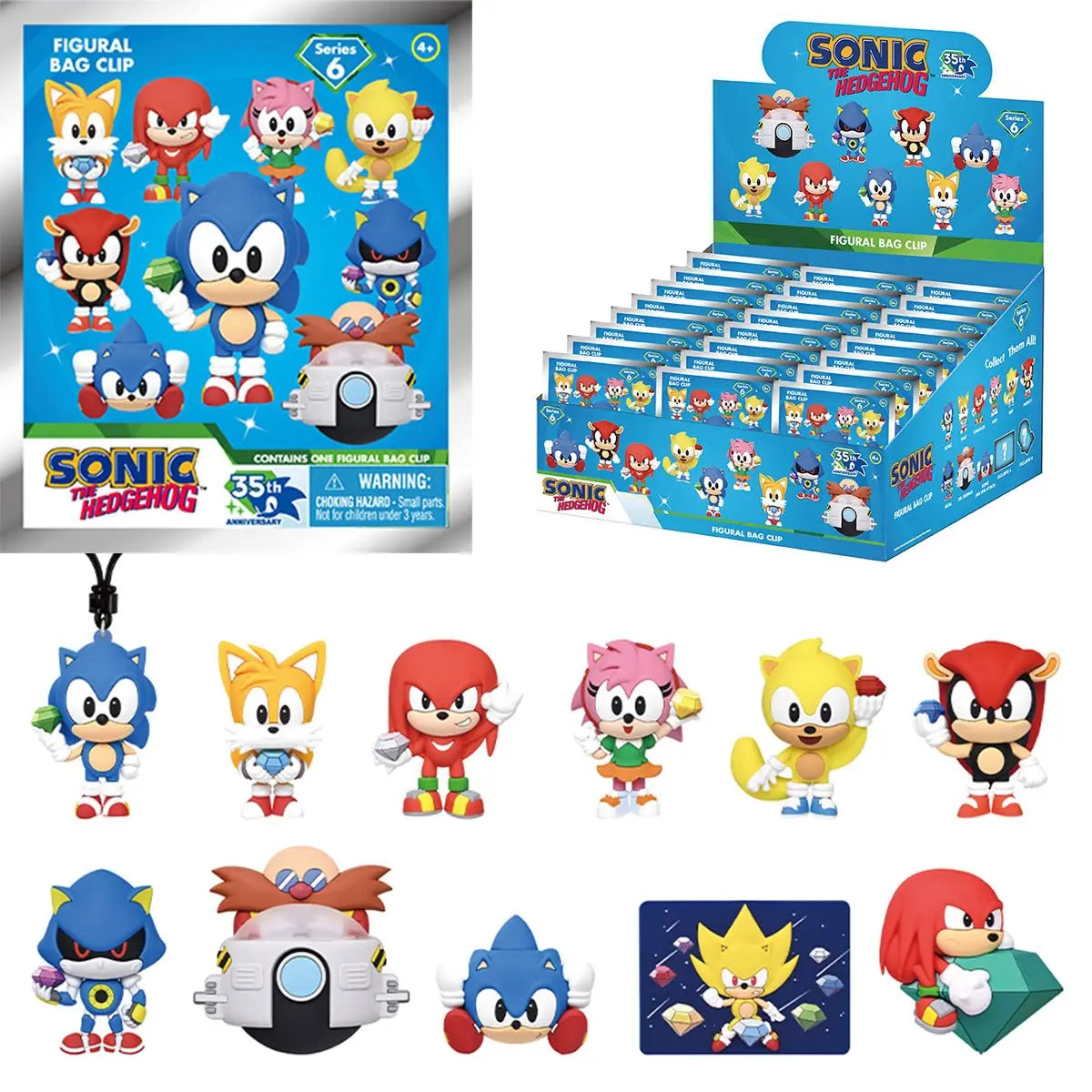 Sonic Series #6 3D Foam Bag Clip 