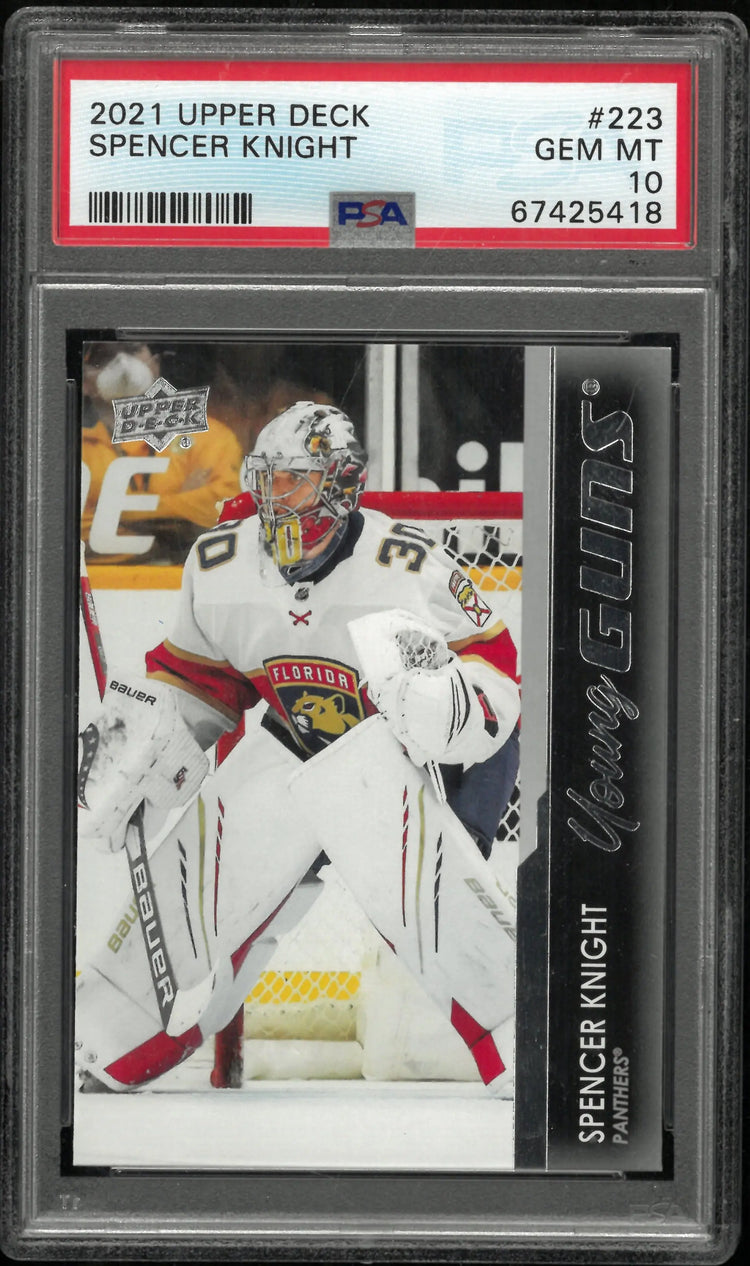 Spencer Knight Young Guns PSA 10 RC 2021-22 Upper Deck 