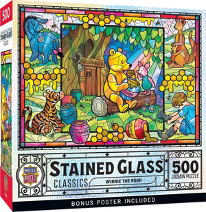 Stained Glass - Classic Winnie the Pooh 500pc Puzzle 