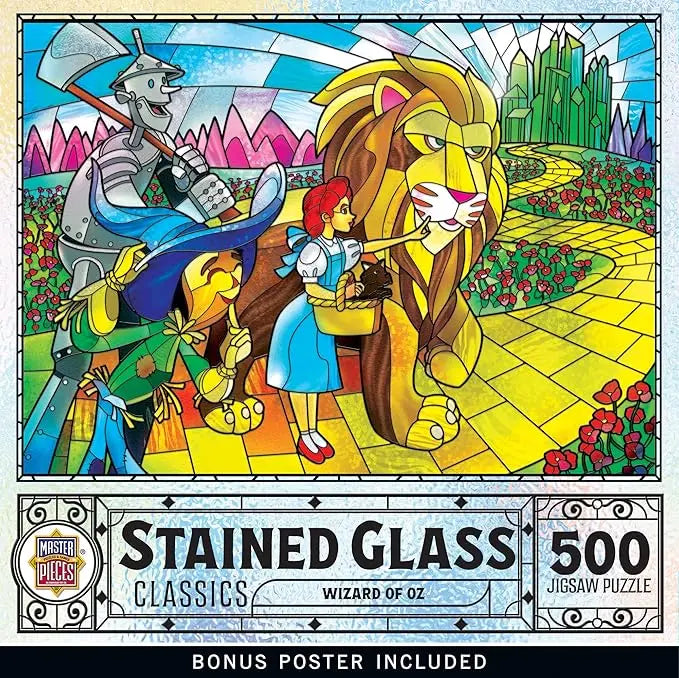 Stained Glass Wizard Of Oz 500PC Puzzle 