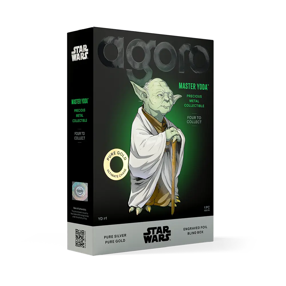 Star Wars Master Yoda Silver Foil Blind Box Collectible 