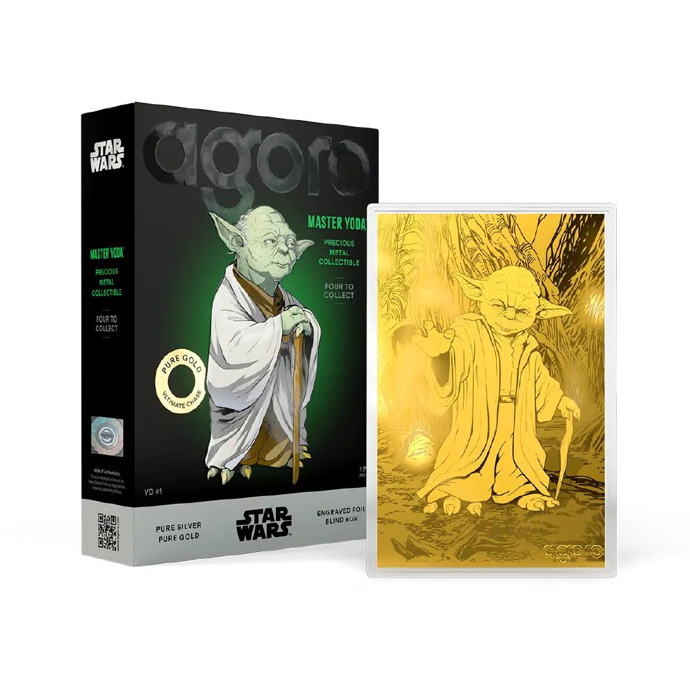 Star Wars Master Yoda Silver Foil Blind Box Collectible 