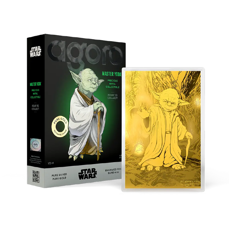 Star Wars Master Yoda Silver Foil Blind Box Collectible 