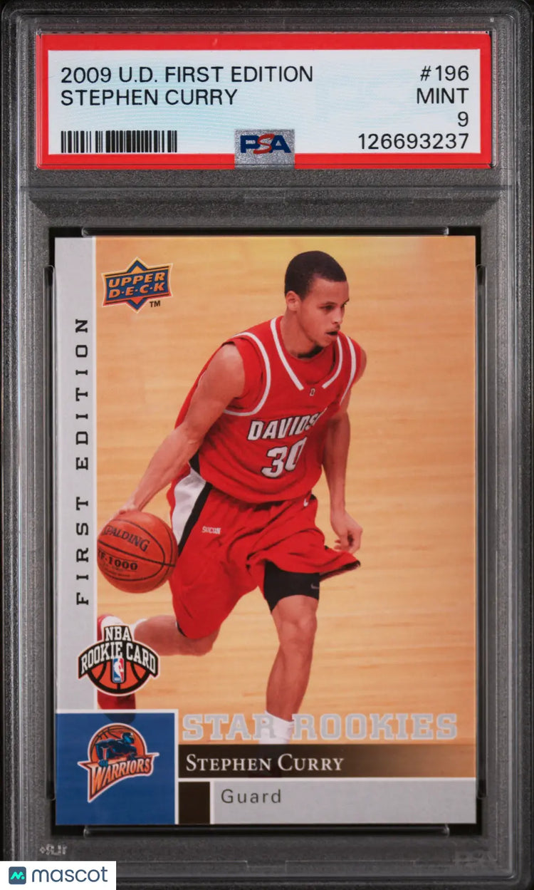 Stephen Curry RC Rookie PSA 9 2009-10 UD First 1st Edition 09-10 Upper Deck 196 