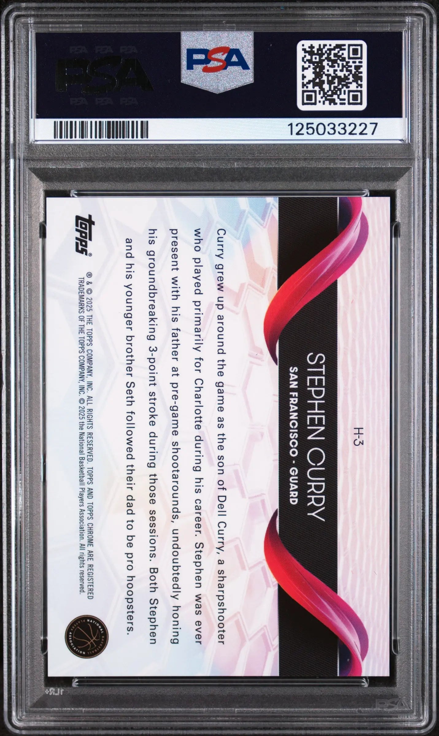 Stephen Curry #H3 PSA 10 2024-25 24-25 Topps Chrome NBA Helix SP SSP 