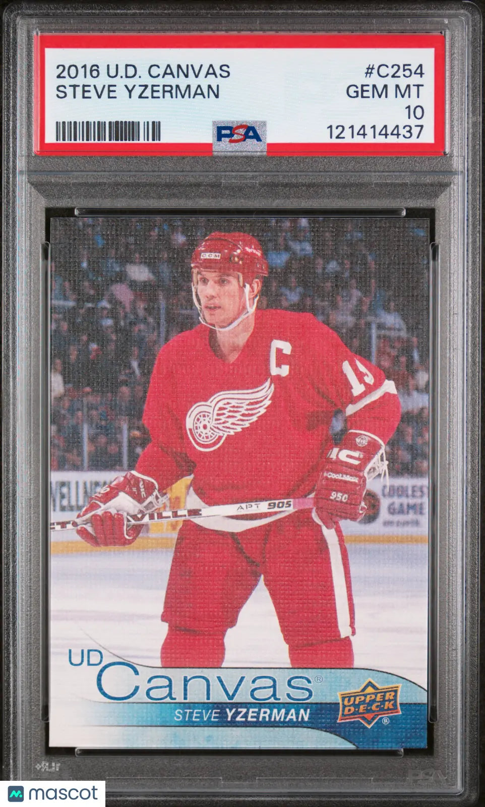Steve Yzerman Canvas Retired SP PSA 10 GEM 2016-17 16-17 Upper Deck UD Red Wings 