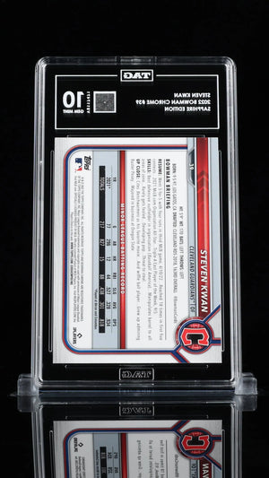 Steven Kwan Sapphire RC Rookie TAG 10 Gem Mint Bowman Chrome 2022 39 Guardians 