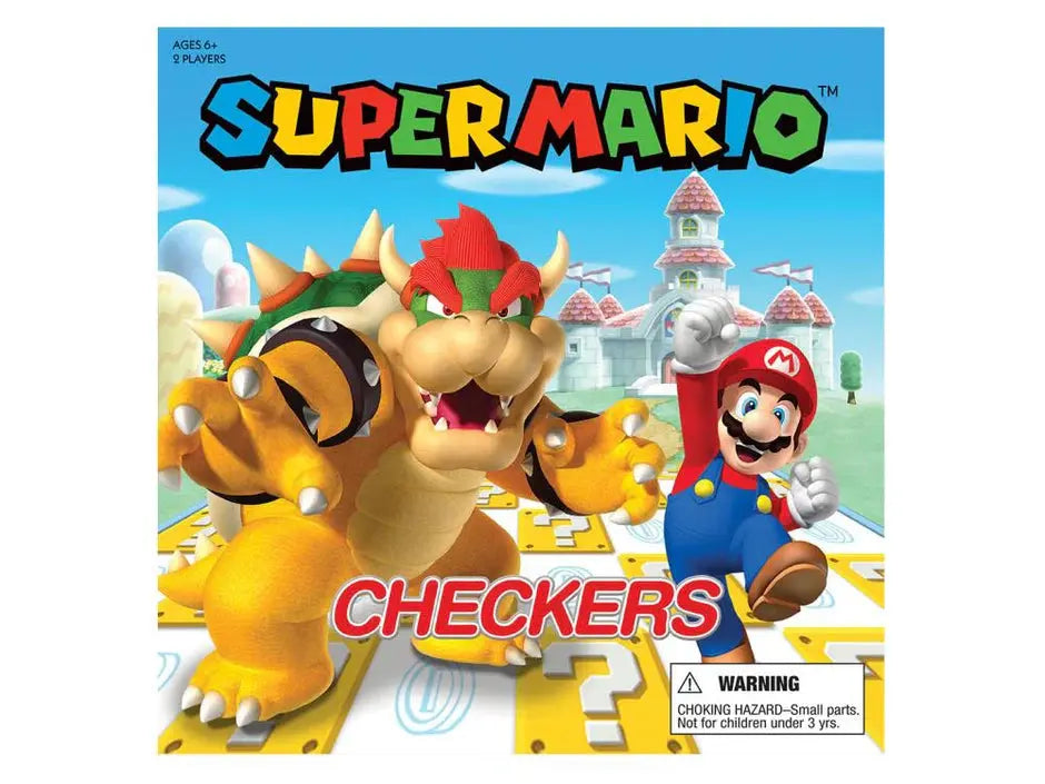 Super Mario Vs Bowser Checkers & Tic Tac Toe - Board Game 