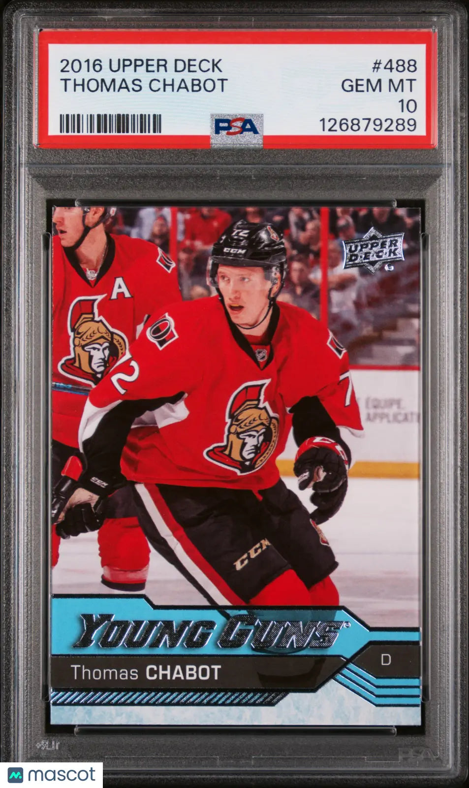 Thomas Chabot Young Guns RC Rookie PSA 10 UD Upper Deck 2016-17 16-17 
