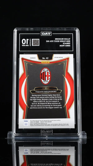 Tijjani Reijnders 2024-25 Panini Select FIFA Zebra Prizm TAG 10 
