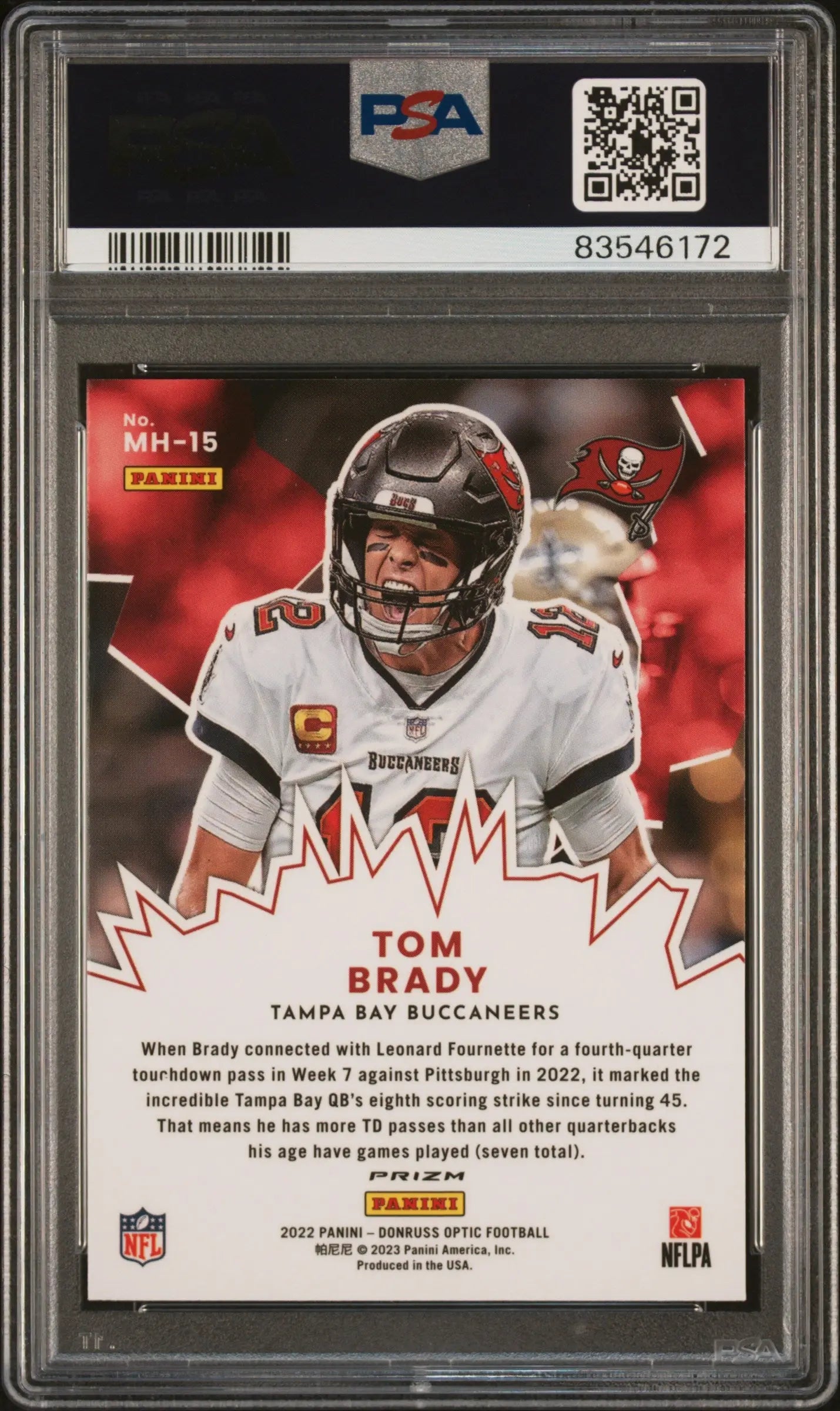 Tom Brady #MH15 PSA 10 2022 Panini Donruss Optic My House Buccaneers 