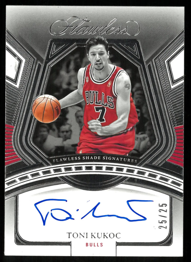 Toni Kukoc Auto /25 25/25 Shade 2023-24 BULLS Flawless Autograph 