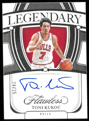 Toni Kukoc Auto /25 Legendary 2023-24 BULLS Flawless Autograph 