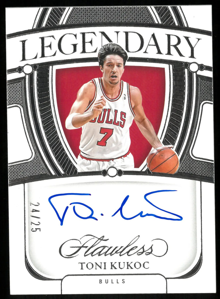 Toni Kukoc Auto /25 Legendary 2023-24 BULLS Flawless Autograph 