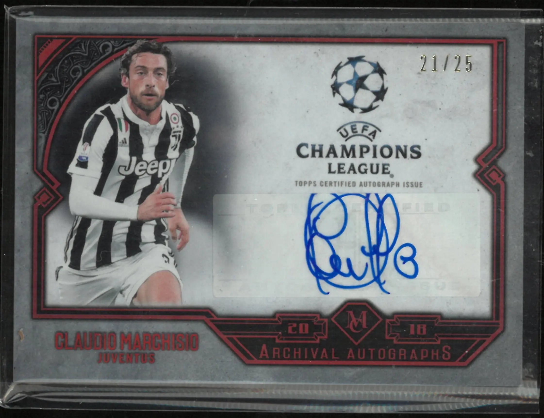 Topps 2017-18 UEFA Champions League Museum Collection Claudio Marchisio Autograph /25 