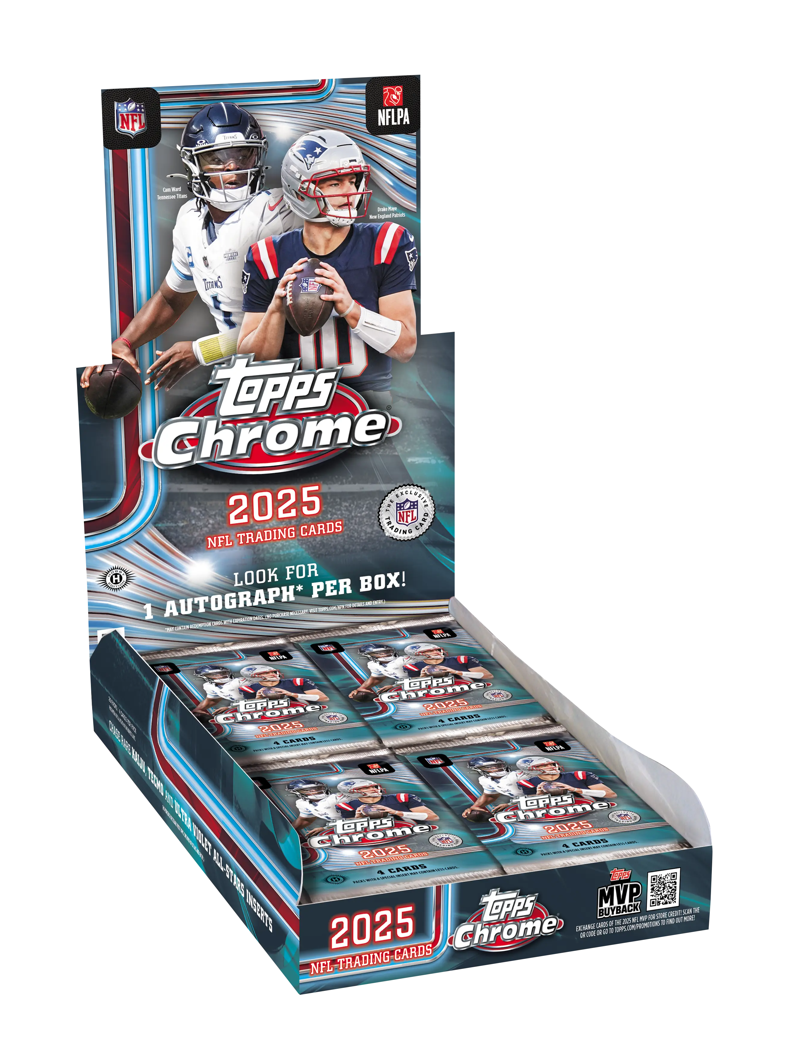 Topps 2025 NFL Chrome Hobby Box 