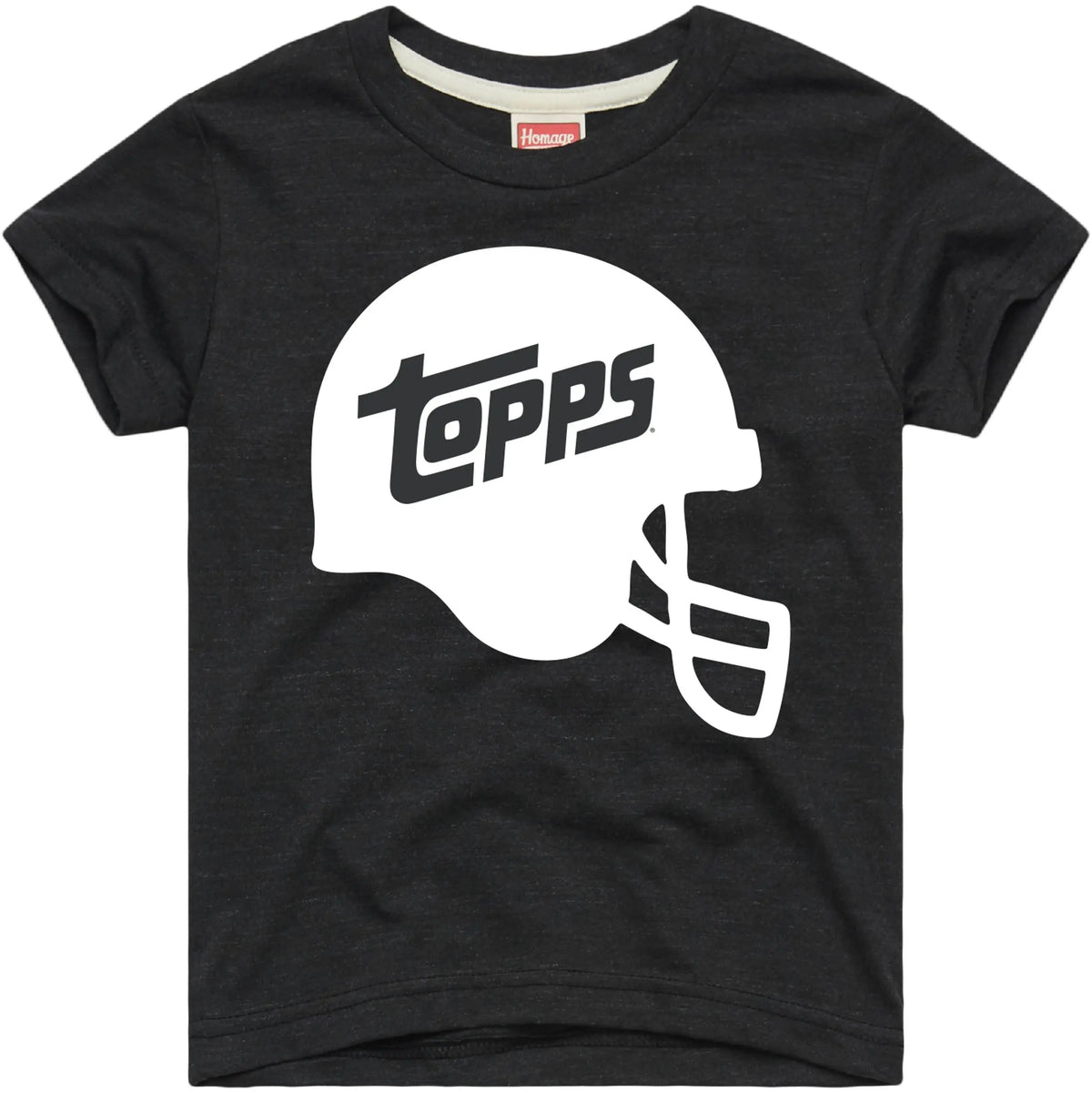 Topps Football Helmet Youth Charcoal Tee By Homage 