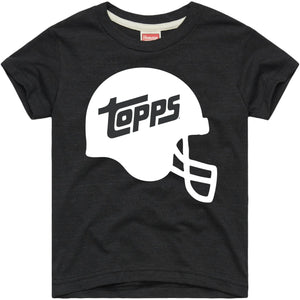 Topps Football Helmet Youth Charcoal Tee By Homage 