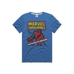 Topps Marvel Spiderman Sticker Bluee T-Shirt 