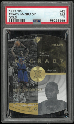 Tracy McGrady Gold 1997-98 SPX 97-98 PSA 7 Toronto Raptors 