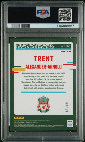 Trent Alexander-Arnold /10 PSA 10 GOLD 2023-24 Donruss FIFA Optic 