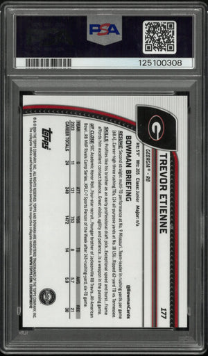 Trevor Etienne /75 Yellow Refractor PSA 10 2024 Bowman U Chrome Sapphire 