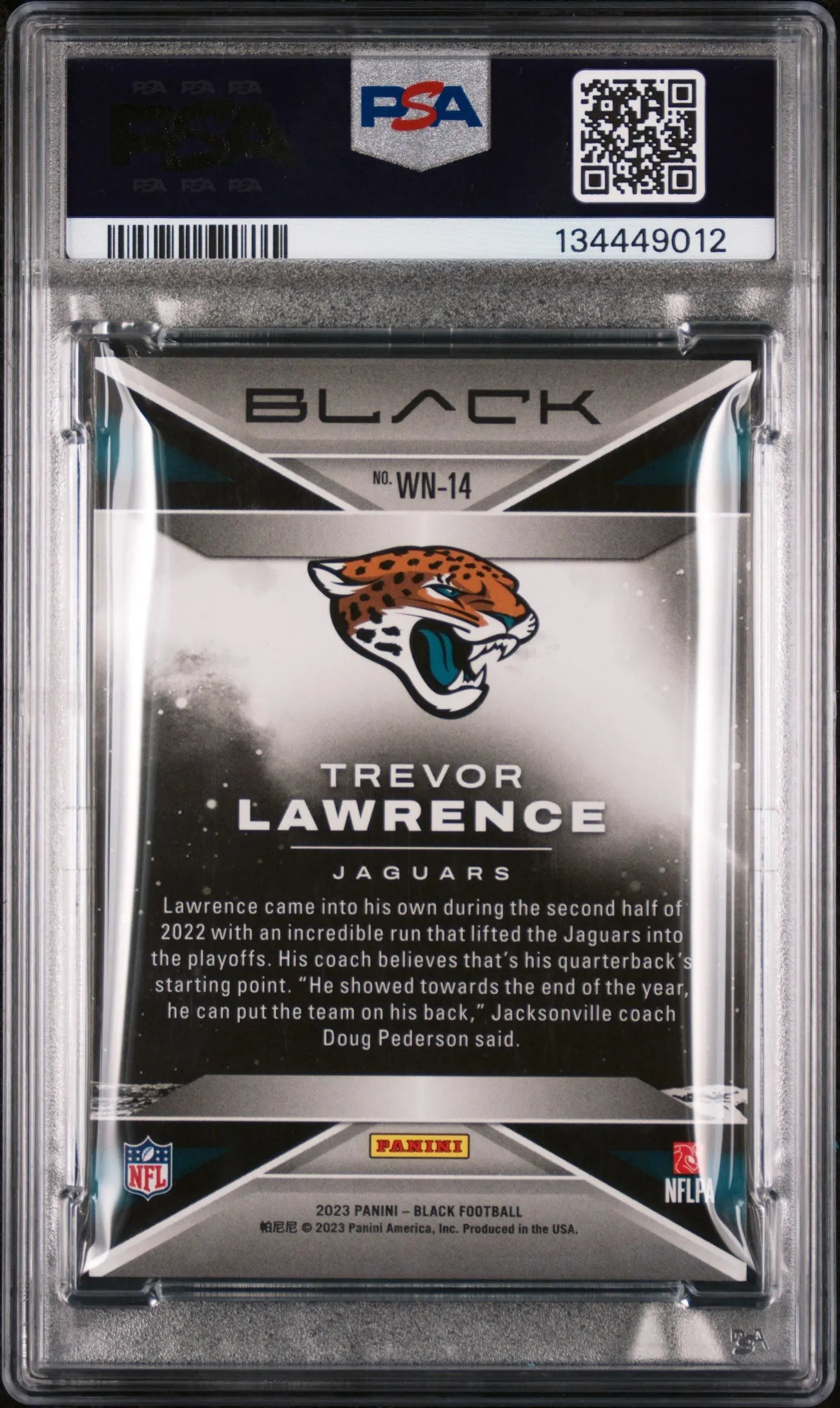 Trevor Lawrence PSA 10 Panini Black White Knight SP SSP 2023 JAGUARS 