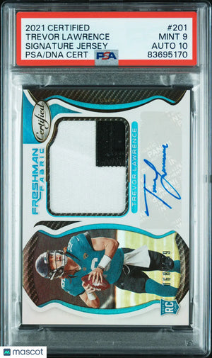 Trevor Lawrence RC Rookie Jersey PSA 9 /149 Auto 10 2021 Panini Certified 